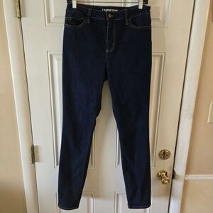 Lands’ End Jeans Women’s Size 12 Blue Denim Mid Rise Curvy Skinny Mom Jeans 90s